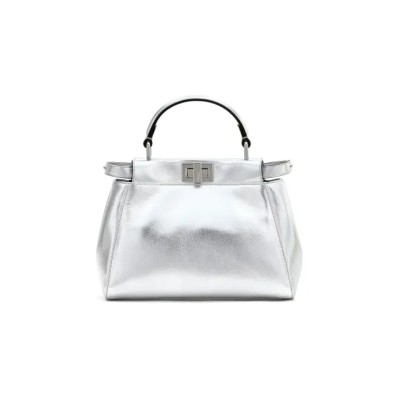 FENDI FF NAPPA MINI PEEKABOO ICONIC SATCHEL  (23*18*11cm) 